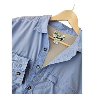 ExOfficio Buzz Off Insect Shield Mens XL French Blue Long Sleeve Hiking Shirt